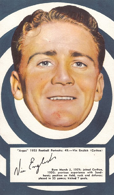 1953 - Vin English (Argus Football Portraits).