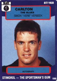 1990 - Simon Verbeek (Stimorol Footy Swap Card).