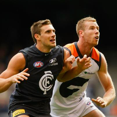 Hampson Rucking Against GWS, Rd. 6, 2012