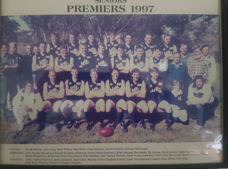 1997 - Former Blue Dean White; Mt Pleasant Premiers.