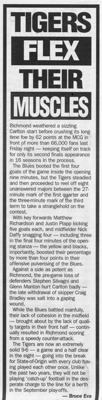 1998 Rd 15 - Match Review Vs Richmond.