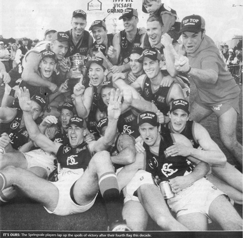 1999 VFL Premiers Springvale - 2 future Blues Passador & Clarke.