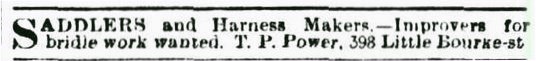 1894 Tom Power advertisement
Trove; Age November 02 p8