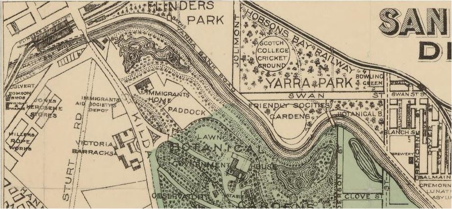 1888 Friendly Societies Ground
From Sands and McDougall's Prahran Map
SLV