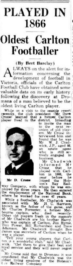 1936 Oldest Carlton Player
Trove: Herald February 10 p22