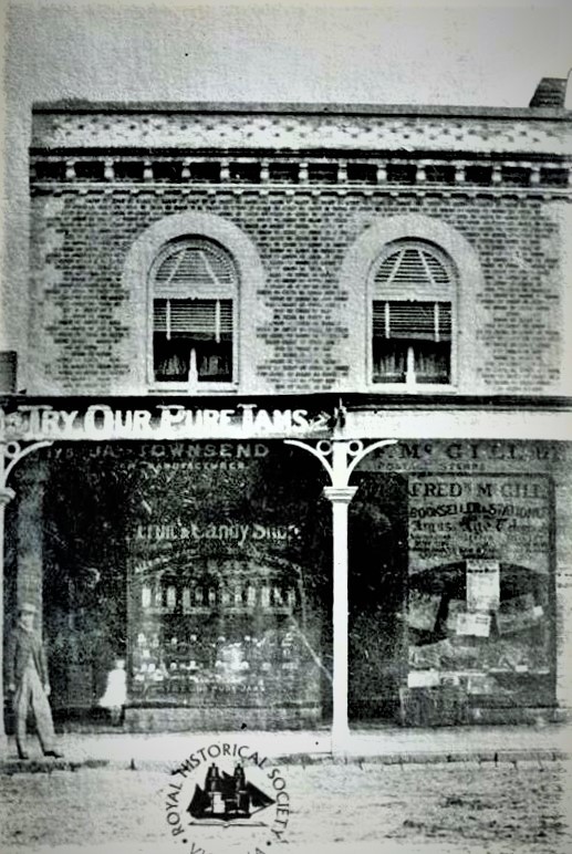 1870 George McGill family's bookseller business.
Image: courtesy Victorian Historical Society
A-257-D