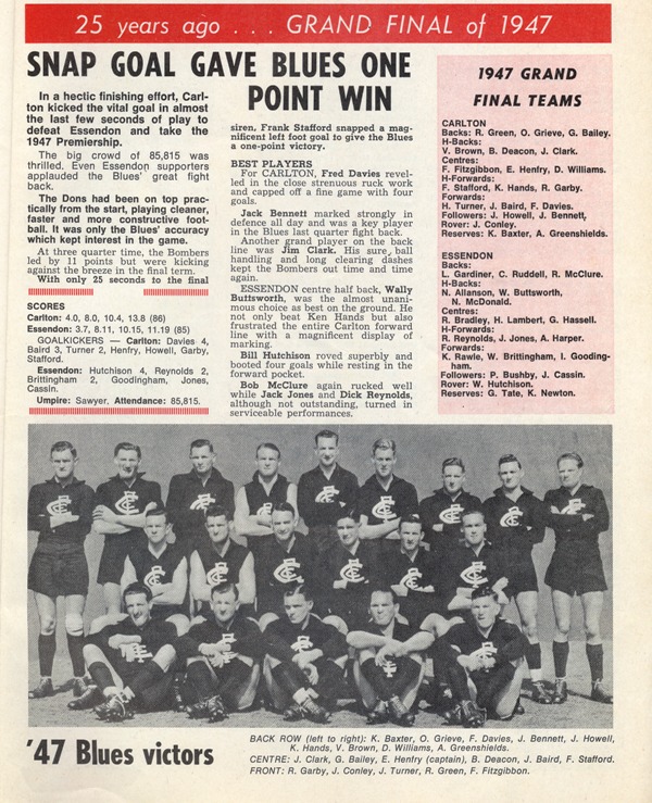 1947 GF Vs Essendon - Match Review.