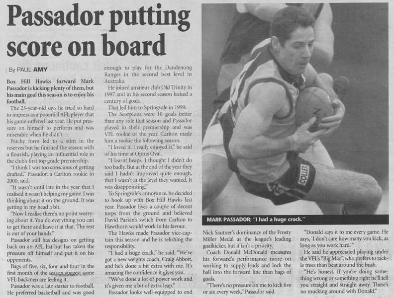 2002 - Ex Blue Mark Passador article (07/05/02).