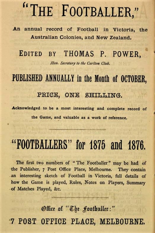 The Footballer advert 1877
Image: SLV. Conway's Australian Cricket Annual