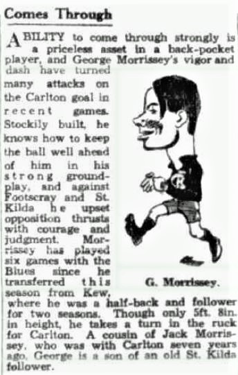 1931 George Morrissey
Cartoon and article
Trove; Herald September 18 (p14)