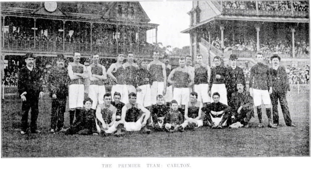 1908 Carlton team Grand Final v Essendon
Trove; Kalgoorlie Western Argus October 20 p23 
Players - Standing L - R: Jim Flynn, Martin Gotz, Charlie Hammond, Harvey Kelly, Vin Gardiner, Jim Marchbank, Fred Jinks, Norman Clark, Arthur Ford, Ted Kennedy, Rod McGregor.
Sitting: Billy Payne, Les Beck, Alex Lang, George Topping, George "Mallee" Johnson, George Bruce.
17 players named, Fred Elliott could be standing at the rear between Norman Clark and Arthur Ford.
Names from Punch October 01