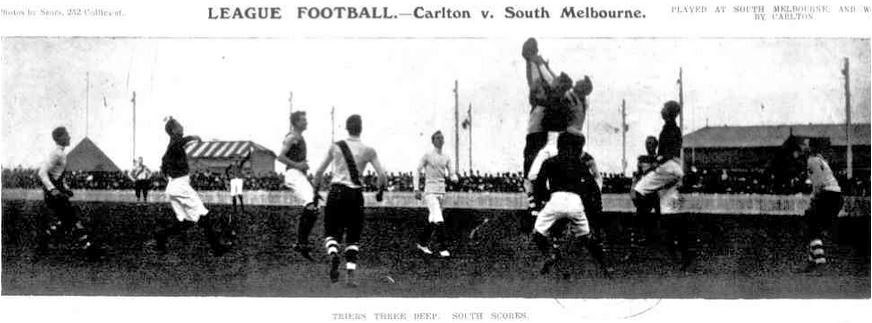 1908 Rnd 6 v South Melbourne at the Lake Oval
Trove; Punch June 11 