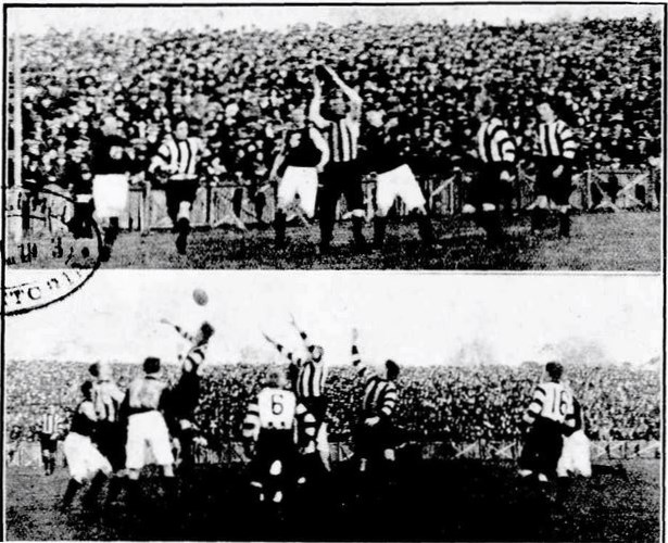 1913 Rnd 13 v Collingwood at Princes Park
Bottom photo No. 25 Alf Baud
Images; Table Talk July 24