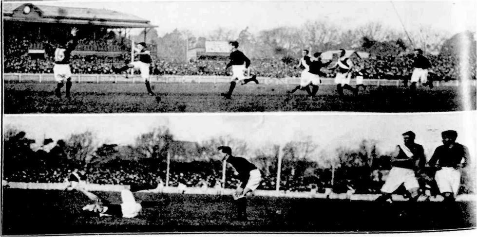 1914 Carlton (sash guernsey) v Fitzroy Rnd 14
Image: Trove; Table Talk July 23 