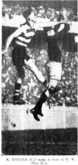 1938 Semi Final v Geelong - Ken Baxter 
Trove; Australasian September 17 