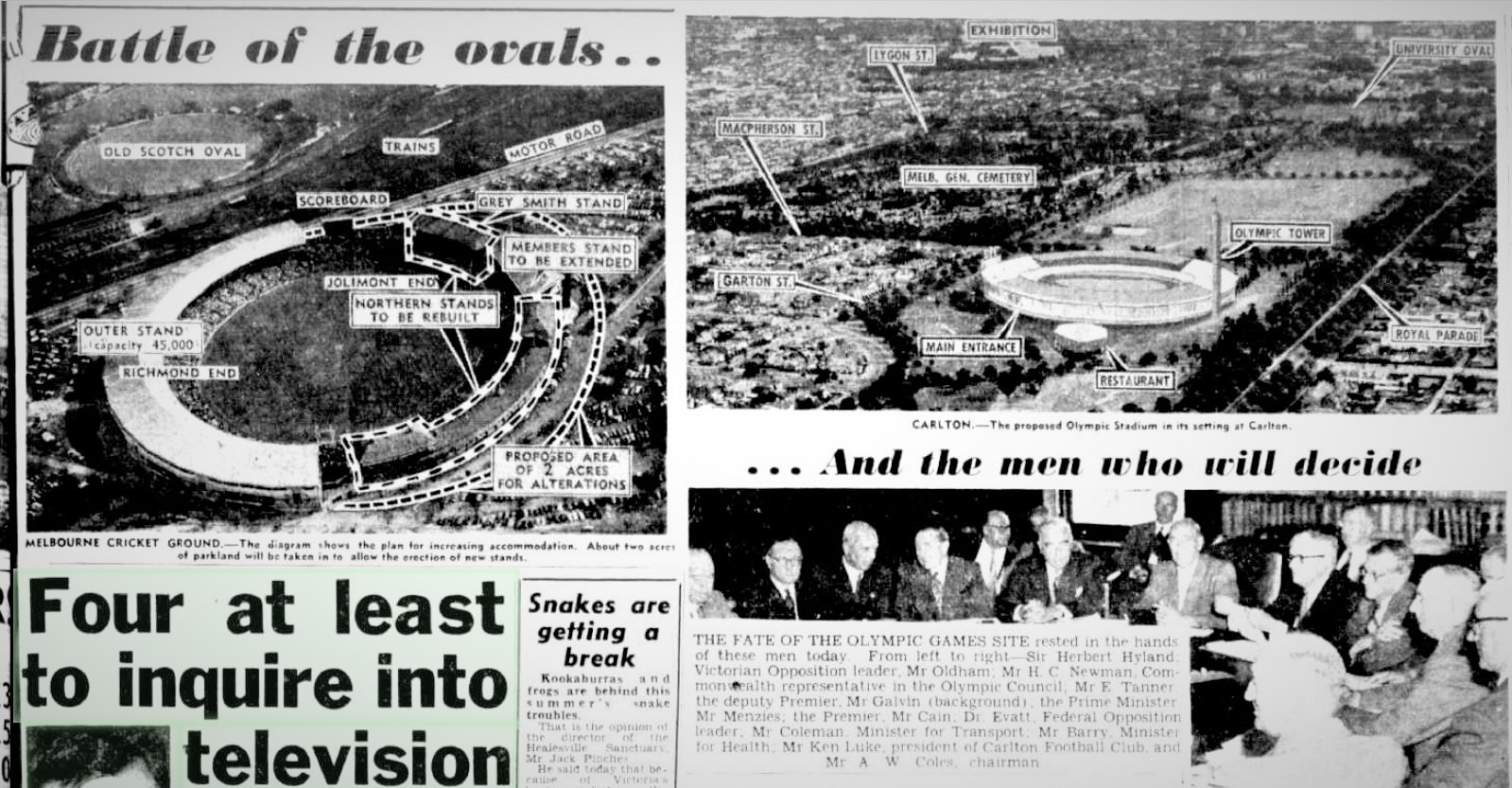 Olympics MCG Princes Park
Herald January 26 1953 (p3)