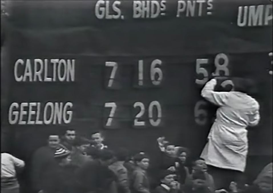 1963 Rnd 6 V Geel PP Scoreboard Screen Shot Ch 9. Capture