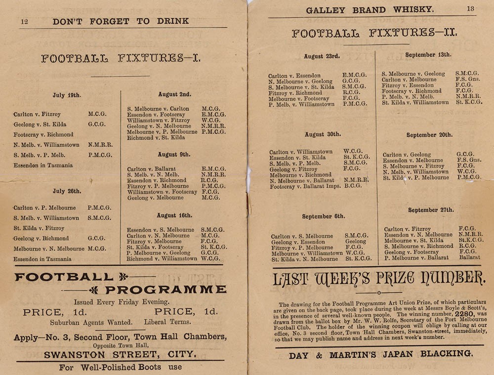 Football Programme 1890 - 5th July
Kindly provided from the collection of Roger Grech.