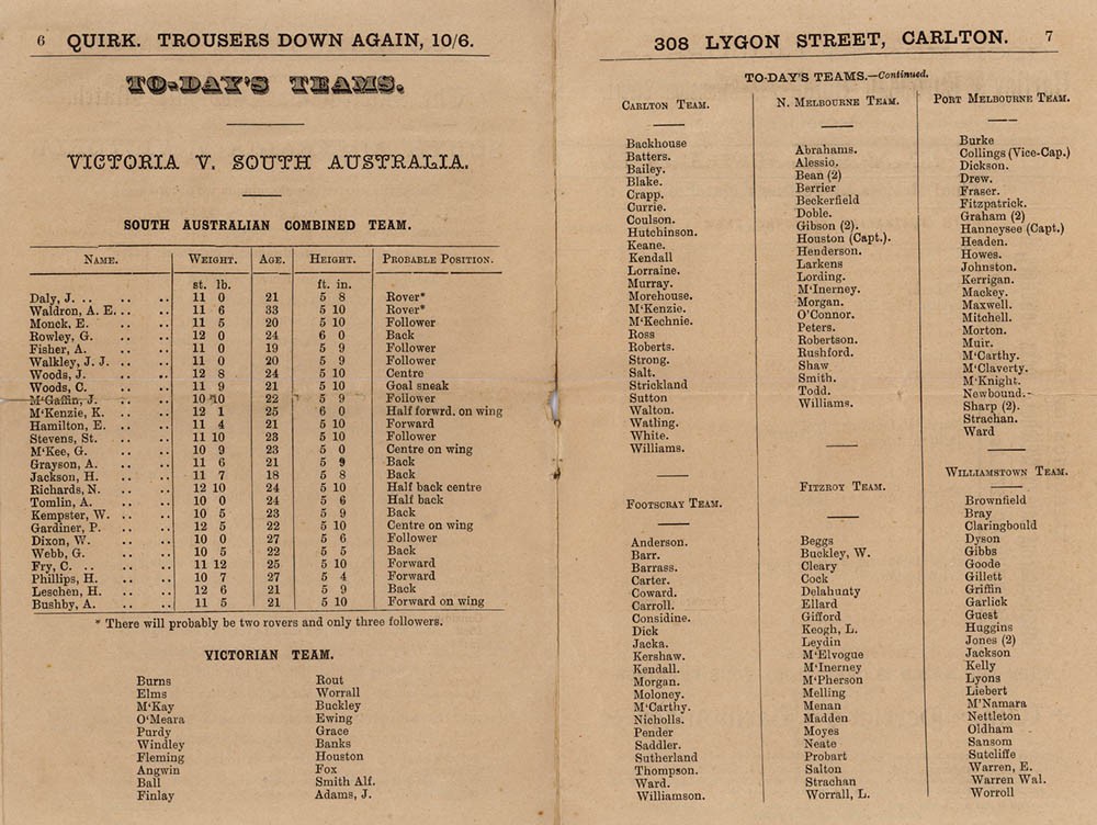 Football Programme 1890 - 5th July
Kindly provided from the collection of Roger Grech.